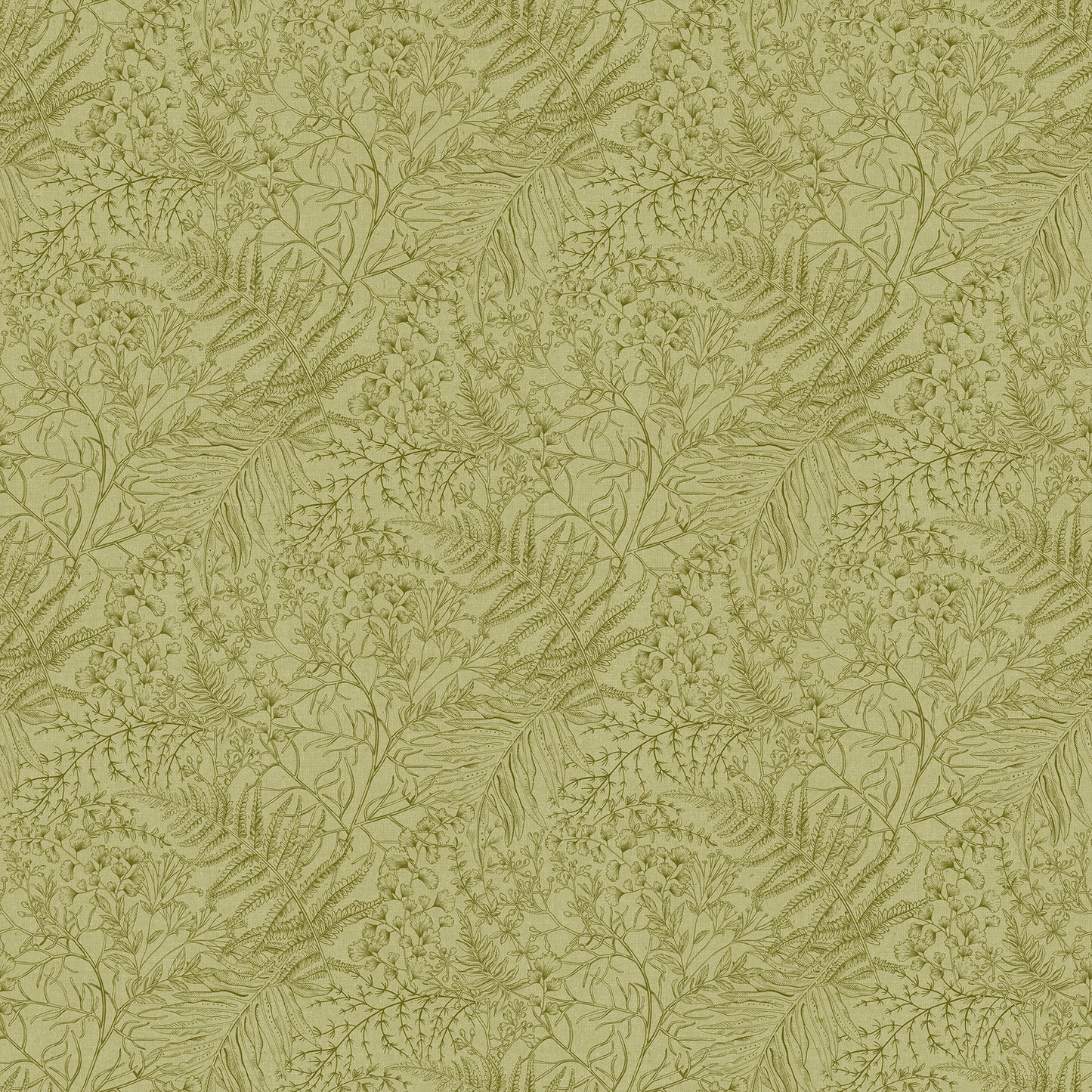 Natural Elements Toile Leaves by Northcott ~ Lt. Green