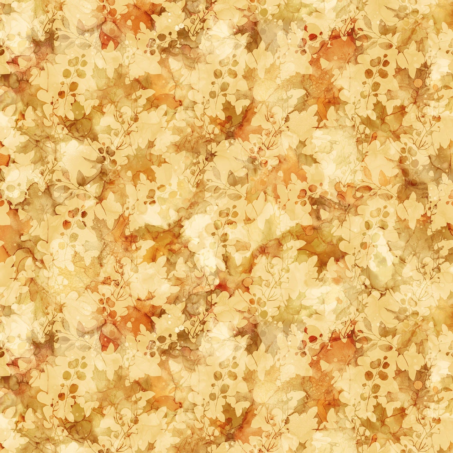 Autumn Breeze Leaf by Deborah Edwards and Melanie Samra for Northcott ~Ochre