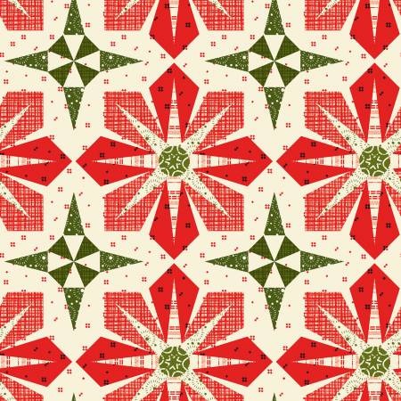 Adel In Winter Cheater Print by Sandy Gervais for Riley Blake ~ Red Multi