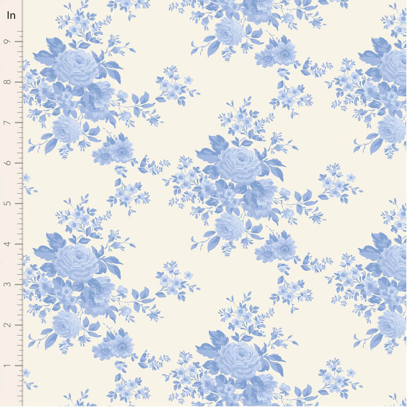 Something Blue by Tilda ~ Carol Pale Blue ~ (1/4 Meter)