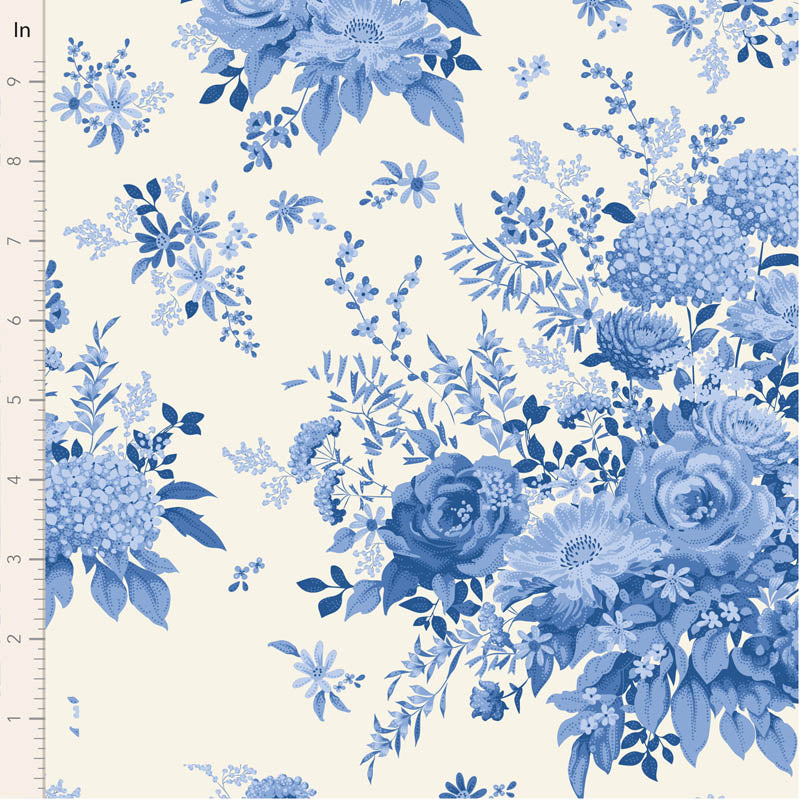 Something Blue by Tilda ~ Wildgarden Blue ~ (1/4 Meter)