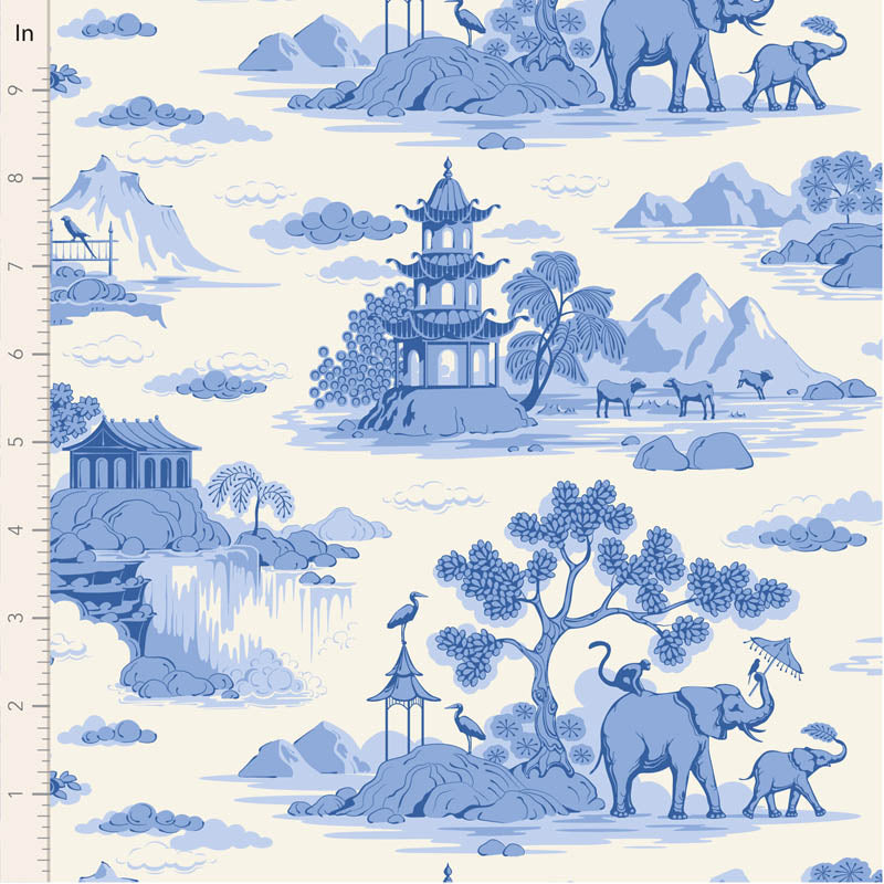 Something Blue by Tilda ~ Cottonview Cream ~ (1/4 Meter)