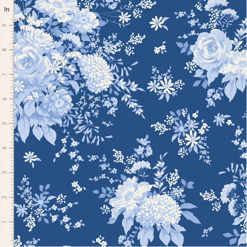 Something Blue by Tilda ~ Wildgarden Night ~ (1/4 Meter)
