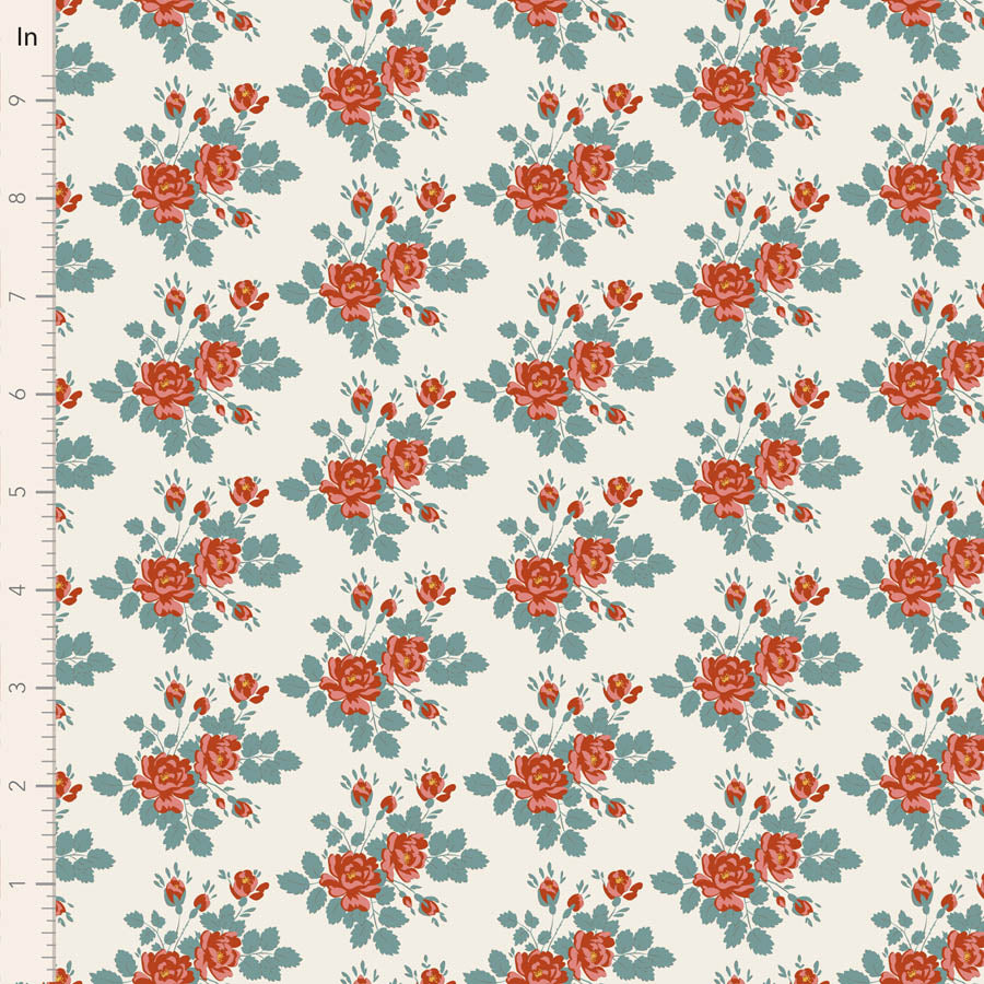 Village Life by Tilda ~ Myrtle Teal ~ (1/4 Meter)
