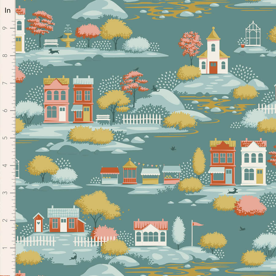 Village Life by Tilda ~ Village Teal ~ (1/4 Meter)