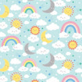 Twinkle Sky Flannel by Benartex ~ Aqua