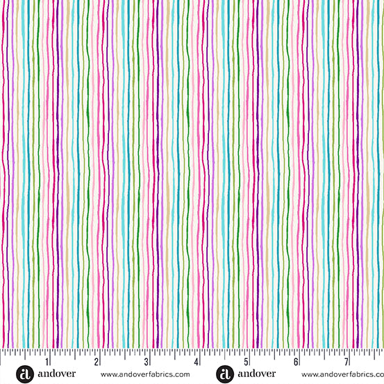 Tropica Stripe by Makower UK ~ White