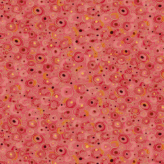 Golden Scroll by Makower UK ~ Red