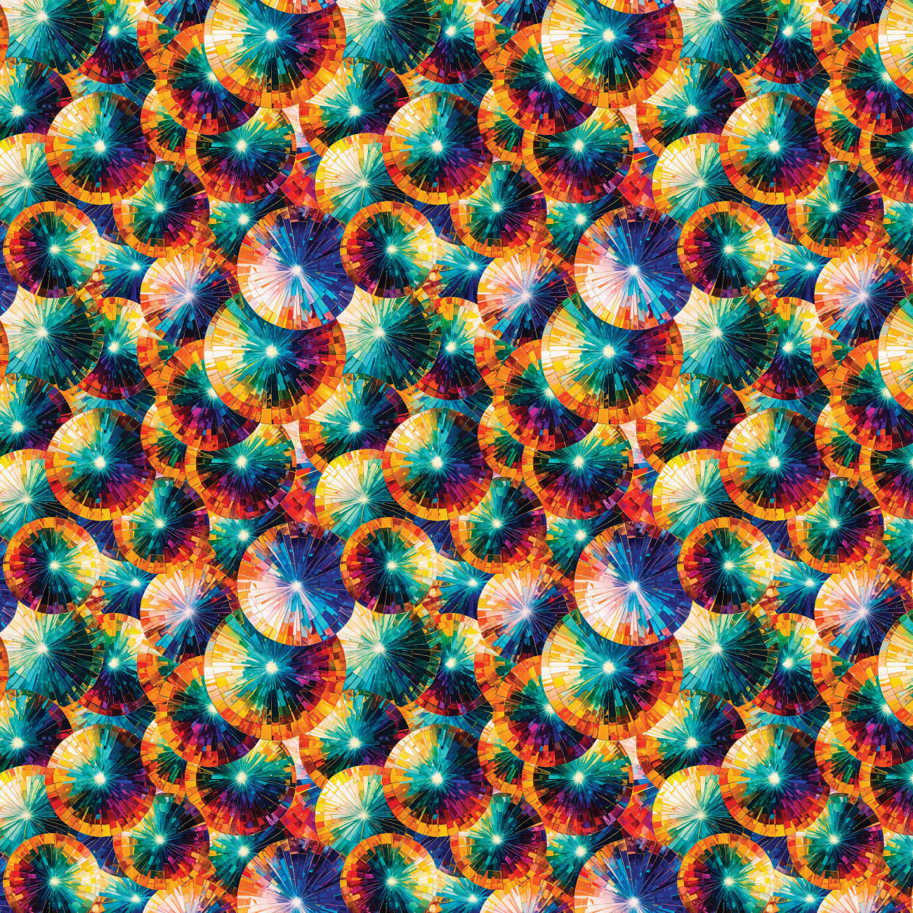 Kaleidoscope by Camelot Fabrics ~ Stained Glass Umbrellas Multi ~ (1/4 Meter)