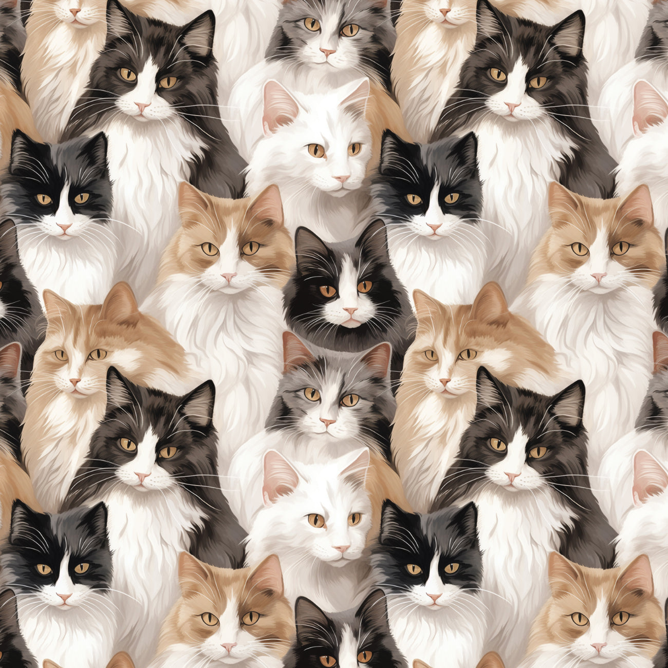 Paw And Whisker by Camelot Fabrics ~ Not A-Mew-Sed Multi ~ (1/4 Meter)