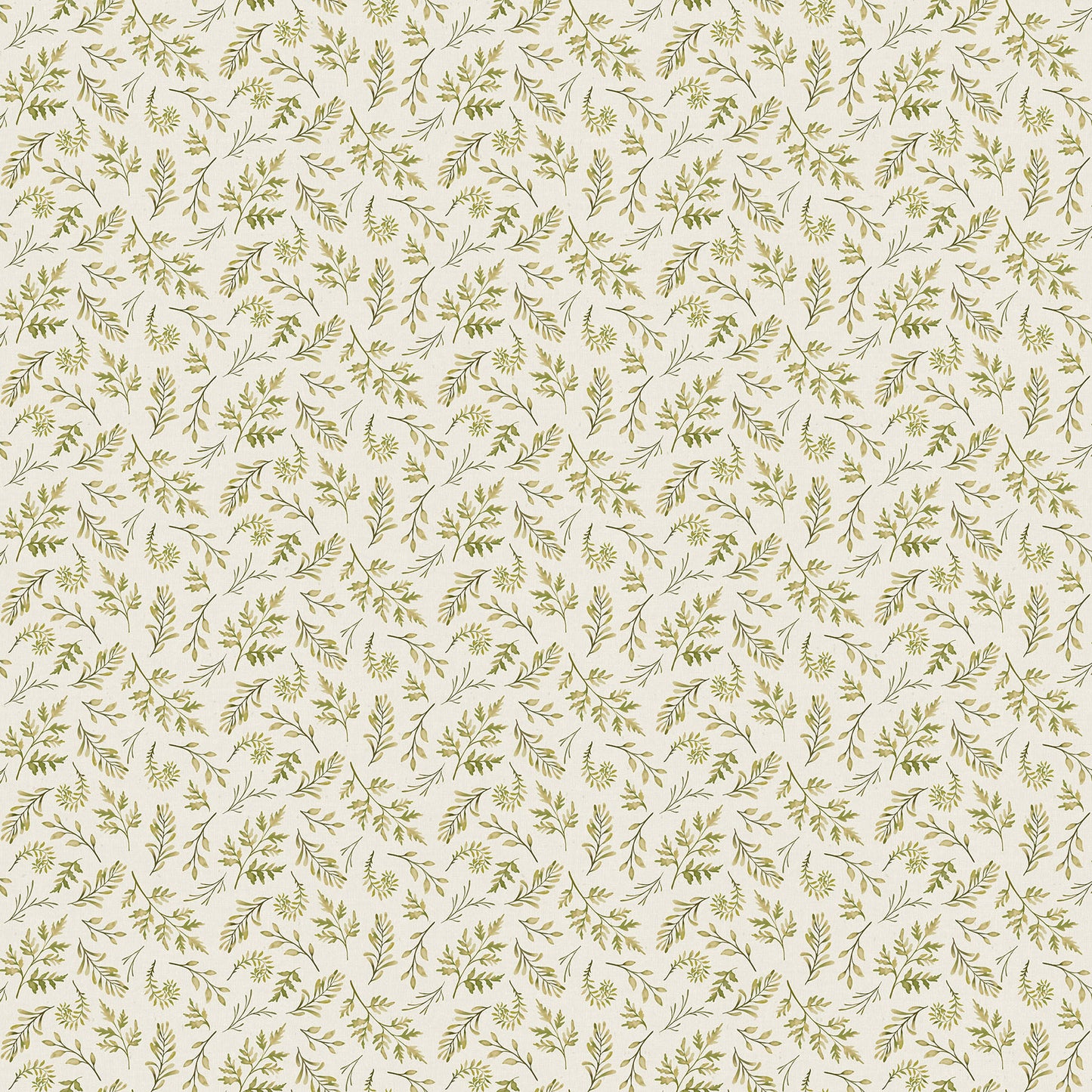 Natural Elements Mini Fern by Northcott ~ Creme/Green