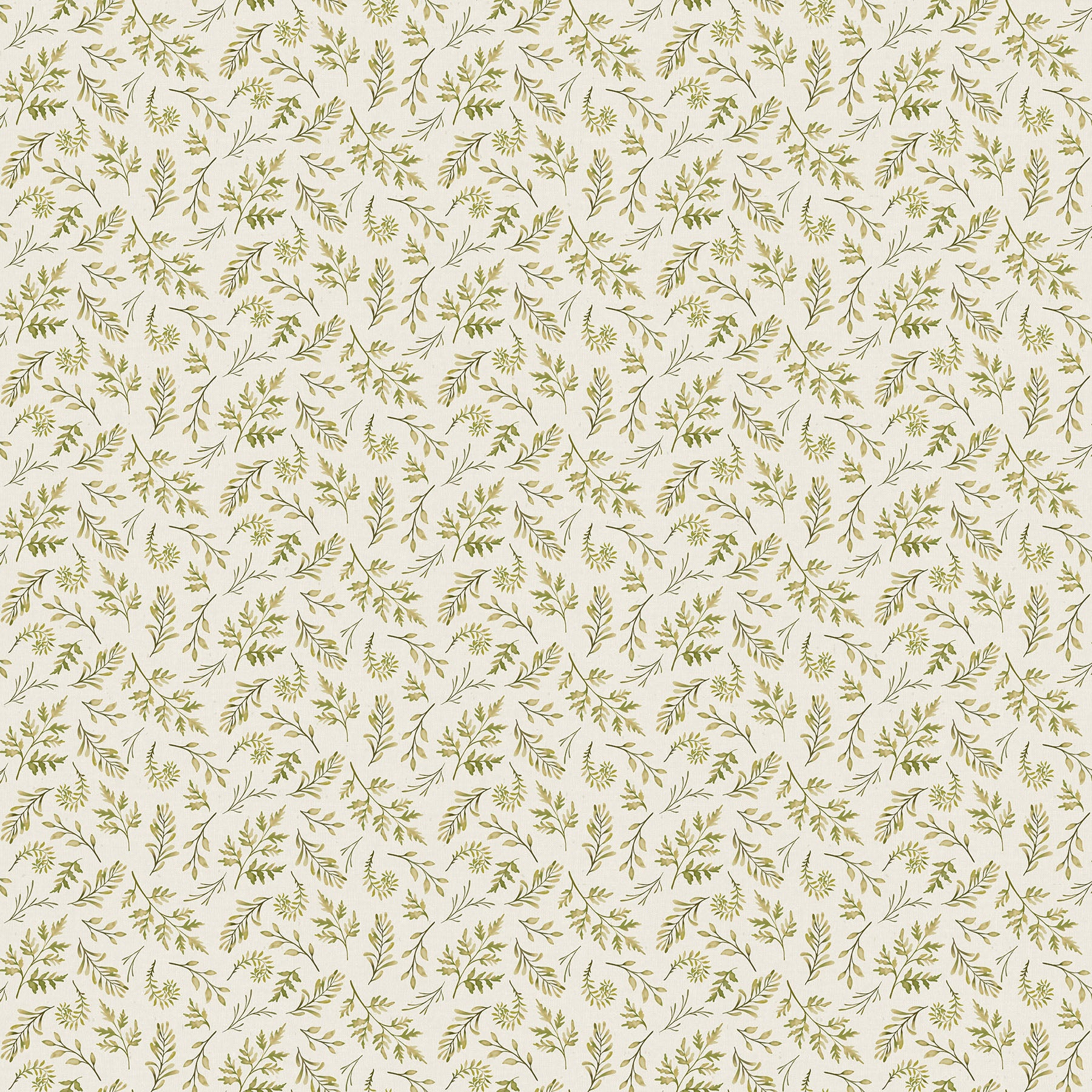 Natural Elements Mini Fern by Northcott ~ Creme/Green