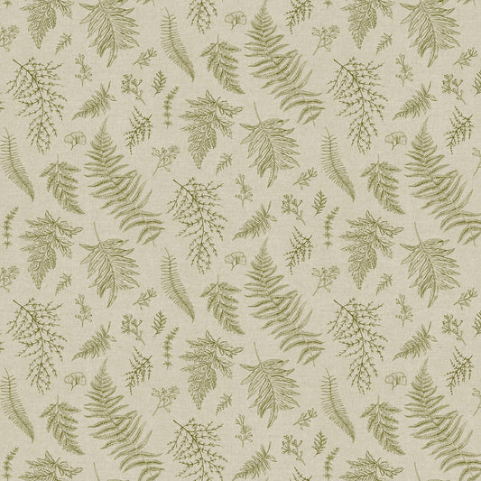 Natural Elements Large Tossed Ferns ~ Taupe/Green