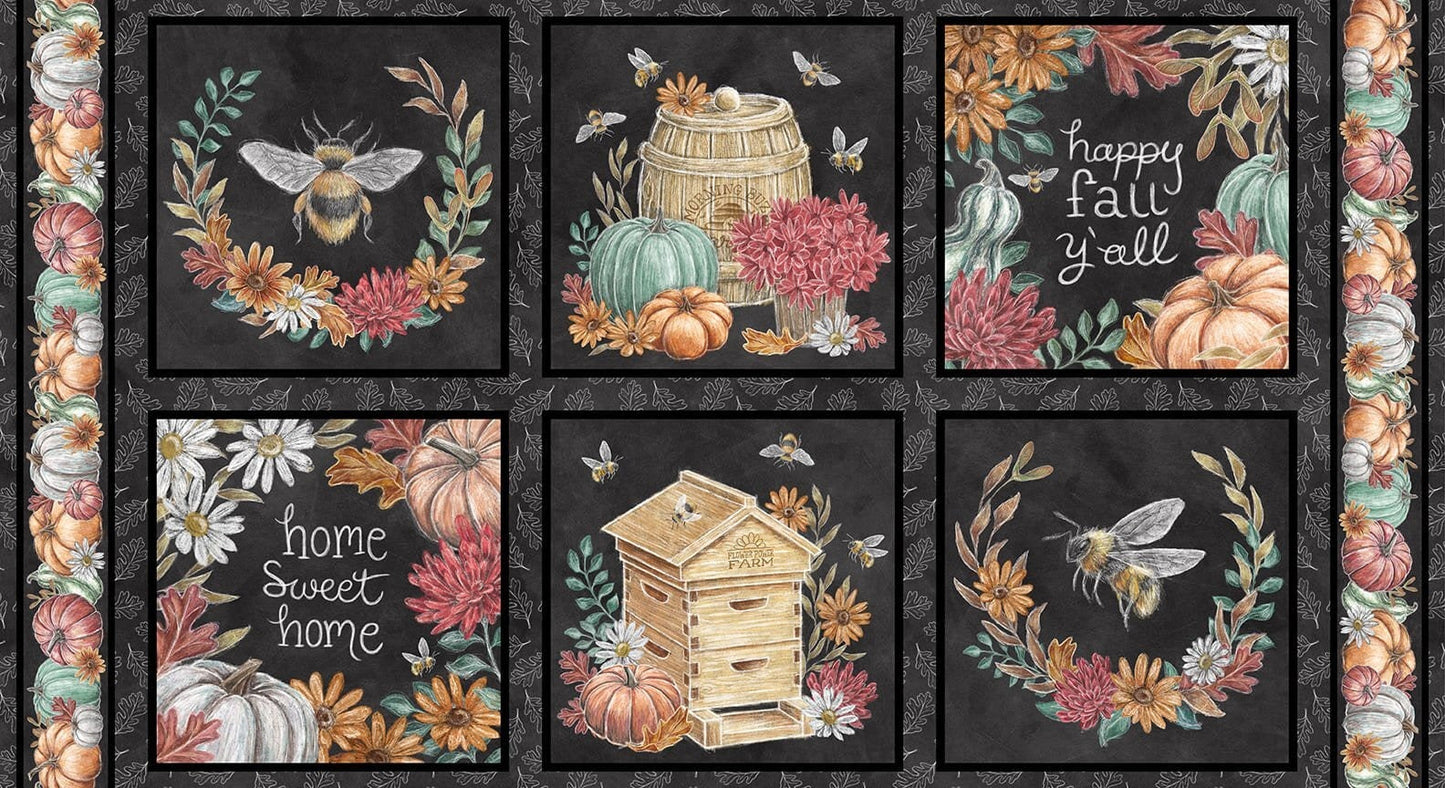Late Summer Harvest by Lily Ford for Blank Quilting Corp ~ Charcoal