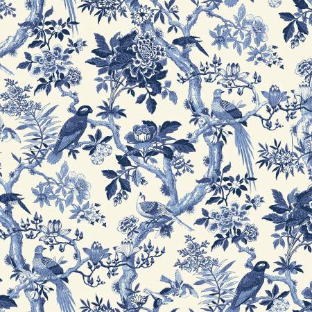 Porcelain Blue Bird 108in Wide Back