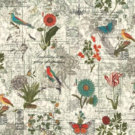 Favorite Collages by 3 Sisters for Moda ~ Porcelain ~ (1/4 Meter)