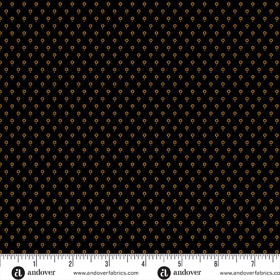 Bridgeport Set Dots by Jo Morton ~ Black ~ (1/4 Meter)