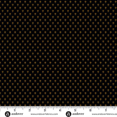 Bridgeport Set Dots by Jo Morton ~ Black ~ (1/4 Meter)