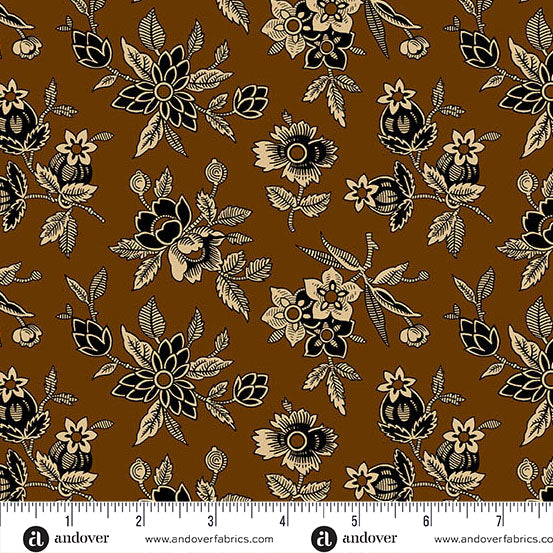 Bridgeport Blooms by Jo Morton for Andover ~ Brown