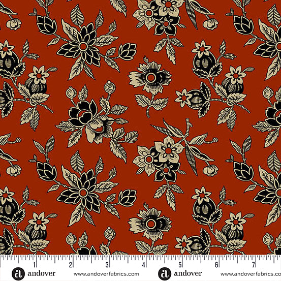 Bridgeport Blooms by Jo Morton for Andover ~ Red