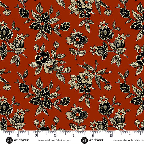 Bridgeport Blooms by Jo Morton for Andover ~ Red