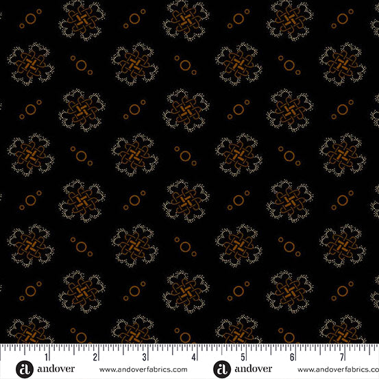 Bridgeport Quatrefoil by Jo Morton for Andover ~ Black