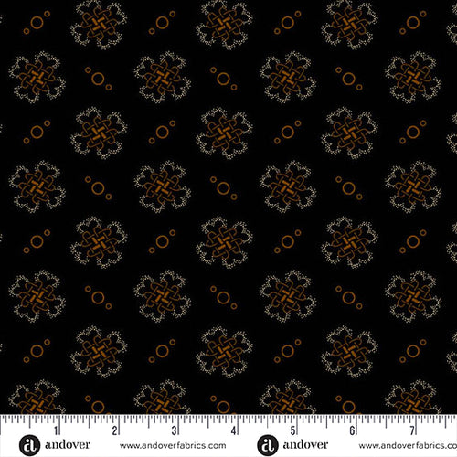 Bridgeport Quatrefoil by Jo Morton for Andover ~ Black