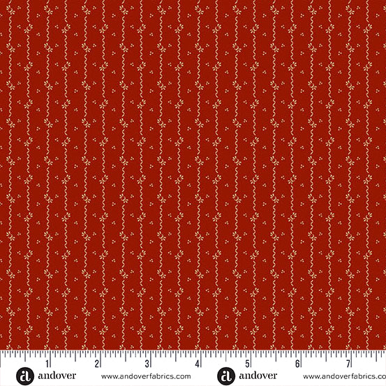 Bridgeport Deco Stitch by Jo Morton for Andover ~ Red