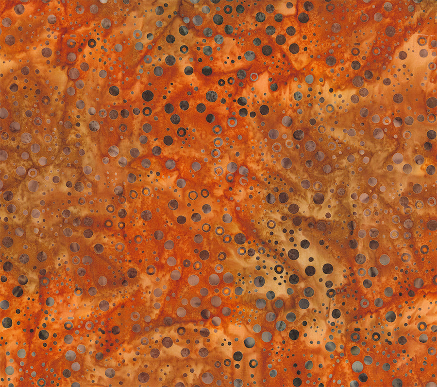 Pop Dots by Bayan Batiks~Rust      (1/4 meter)
