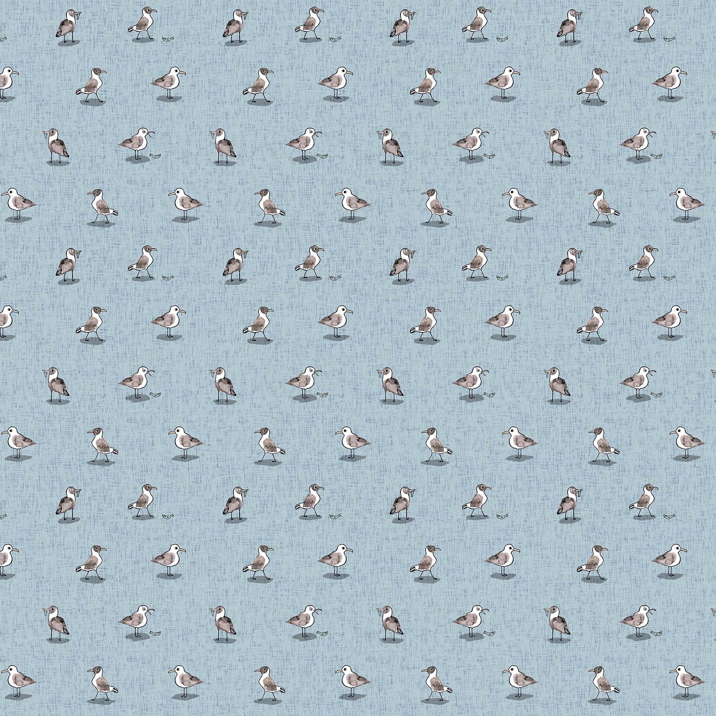 Calm Waters Seagulls by Bernadett Urbanovics for Figo ~ Blue