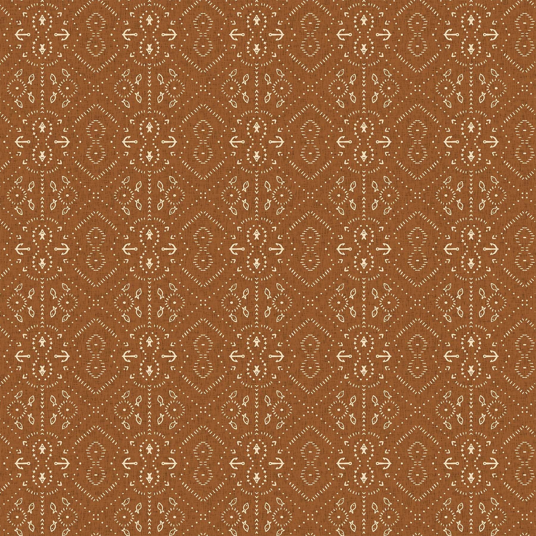 Calm Waters by Bernadett Urbanovics for Figo ~ Brown ~ (1/4 Meter)