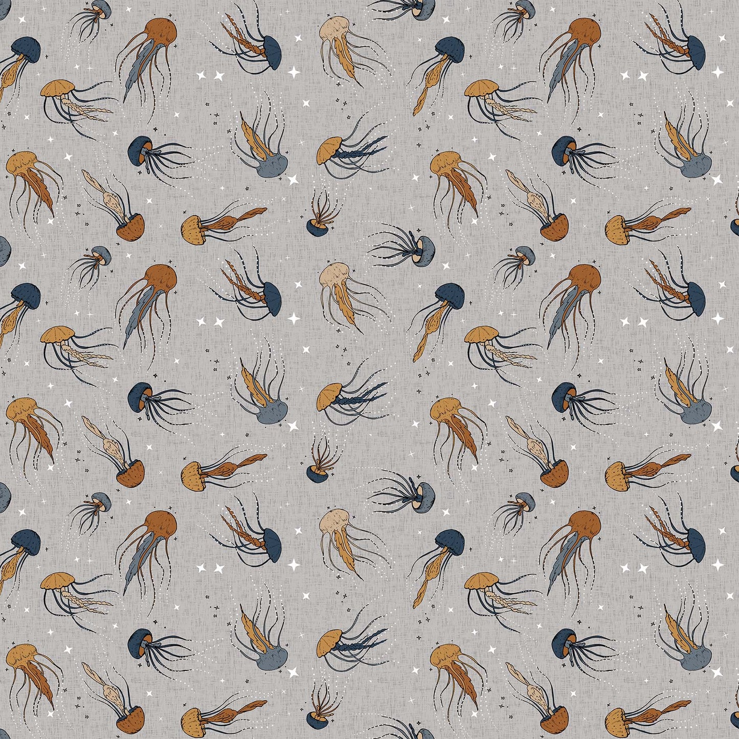 Calm Waters Jelly Fish by Bernadett Urbanovics for Figo ~ Grey