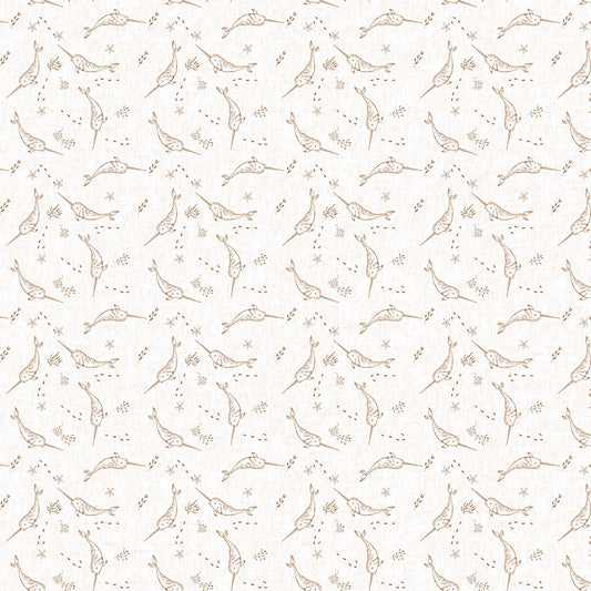 Calm Waters Narwhals by Bernadett Urbanovics for Figo ~ Cream