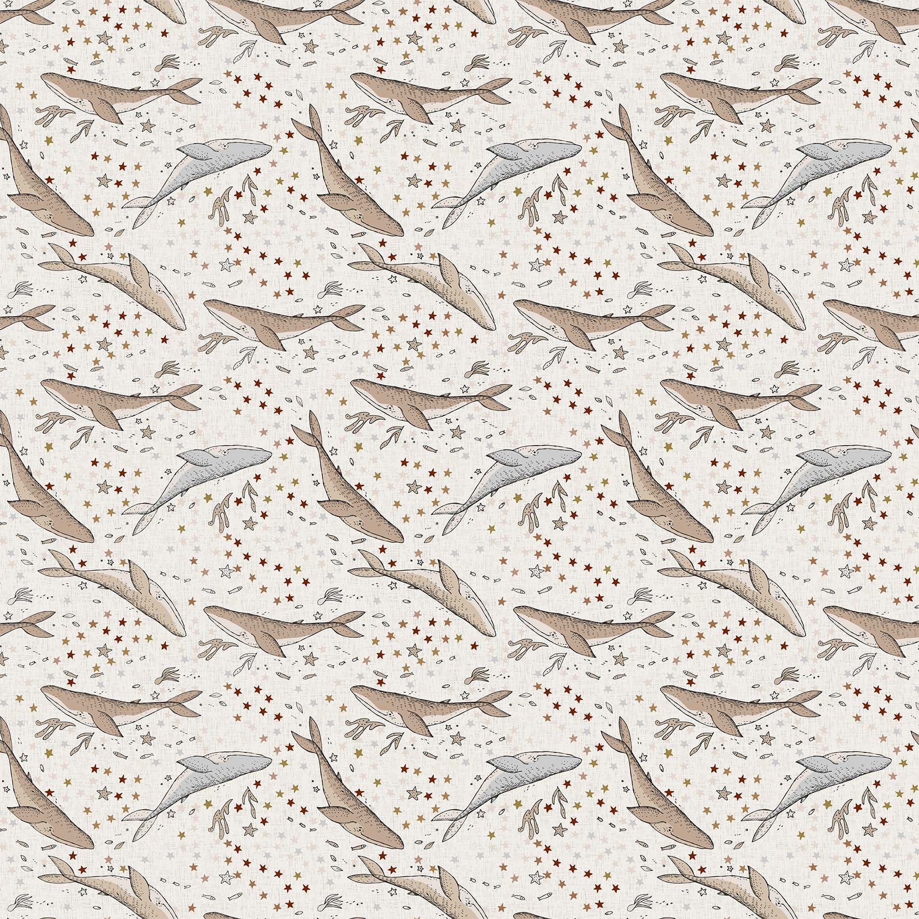 Calm Waters by Bernadett Urbanovics for Figo ~ Ivory ~ (1/4 Meter)