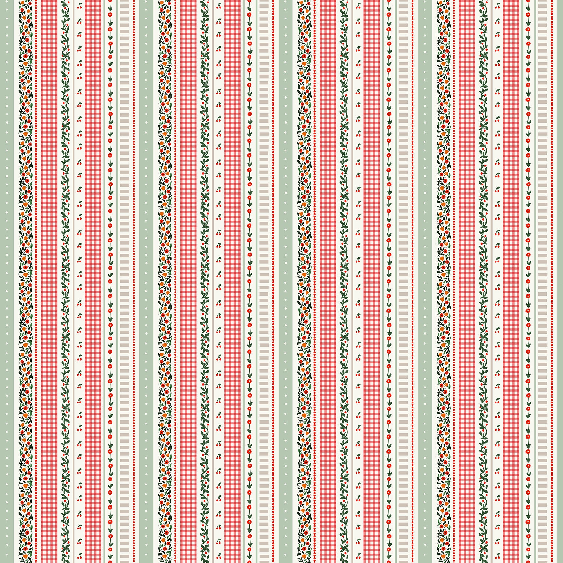 Cherry Orchard by Bernadett Urbanovics for Figo ~ Multi (1/4 Meter)
