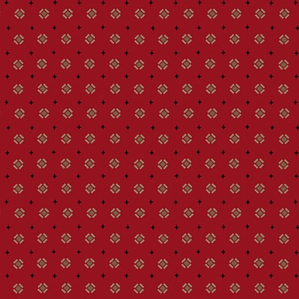 Quiet Grace, Tilted Boxes by Kim Diehl for Henry Glass & Co ~ Red