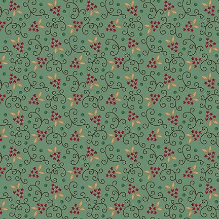 Quiet Grace, Strawberries by Kim Diehl For Henry Glass & Co ~ Turquoise