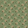 Quiet Grace, Clover Blossoms by Kim Diehl For Henry Glass & Co ~ Aqua