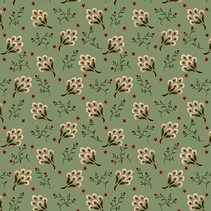 Quiet Grace, Clover Blossoms by Kim Diehl For Henry Glass & Co ~ Aqua