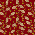 Quiet Grace, Fancy Leaves by Kim Diehl For Henry Glass & Co ~ Cranberry
