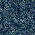 Quiet Grace, Swirled Paisley by Kim Diehl for Henry Glass & Co ~ Navy