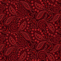 Quiet Grace, Swirled Paisley by Kim Diehl for Henry Glass & Co ~ Cranberry