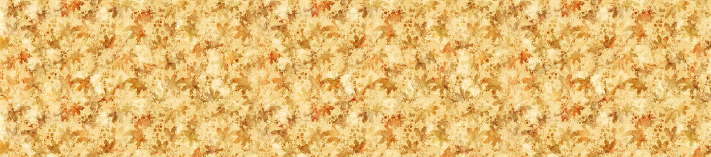 Autumn Breeze Leaf by Deborah Edwards and Melanie Samra for Northcott ~Ochre