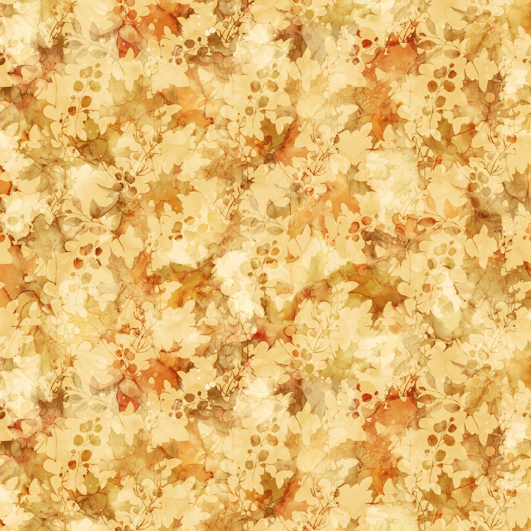 Autumn Breeze Leaf by Deborah Edwards and Melanie Samra for Northcott ~Ochre