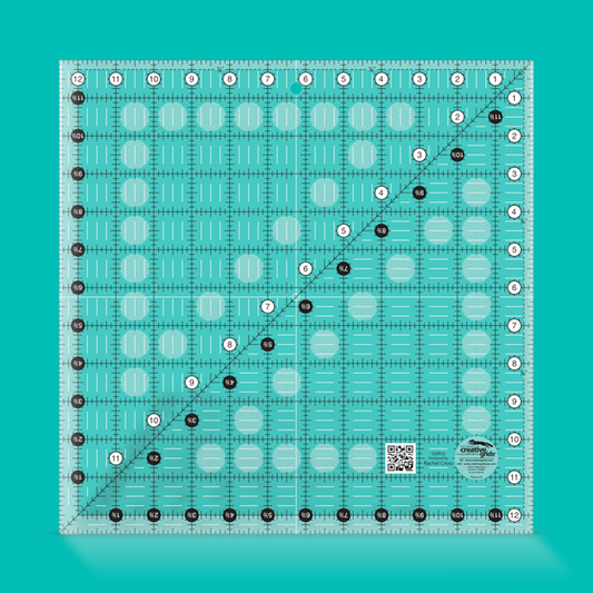Creative Grids Quilt Ruler 12-1/2in Square Designed by Rachel Cross