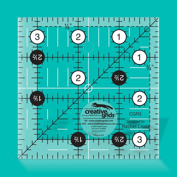 Creative Grids Quilt Ruler 3-1/2in SquareI