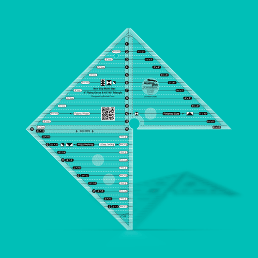 Creative Grids 6in Flying Geese & 45 90 Degree Triangle Quilt Ruler
