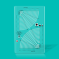 Creative Grids Circle Savvy 11-3/4in x 18-1/2in Quilt Ruler