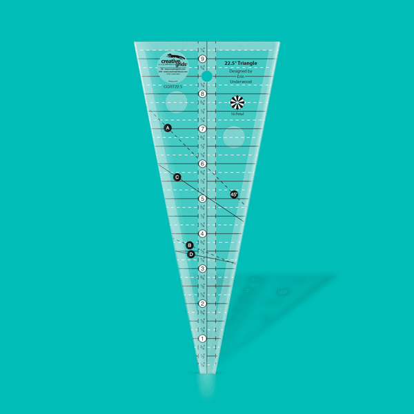 Creative Grids 22-1/2 Degree Triangle Ruler