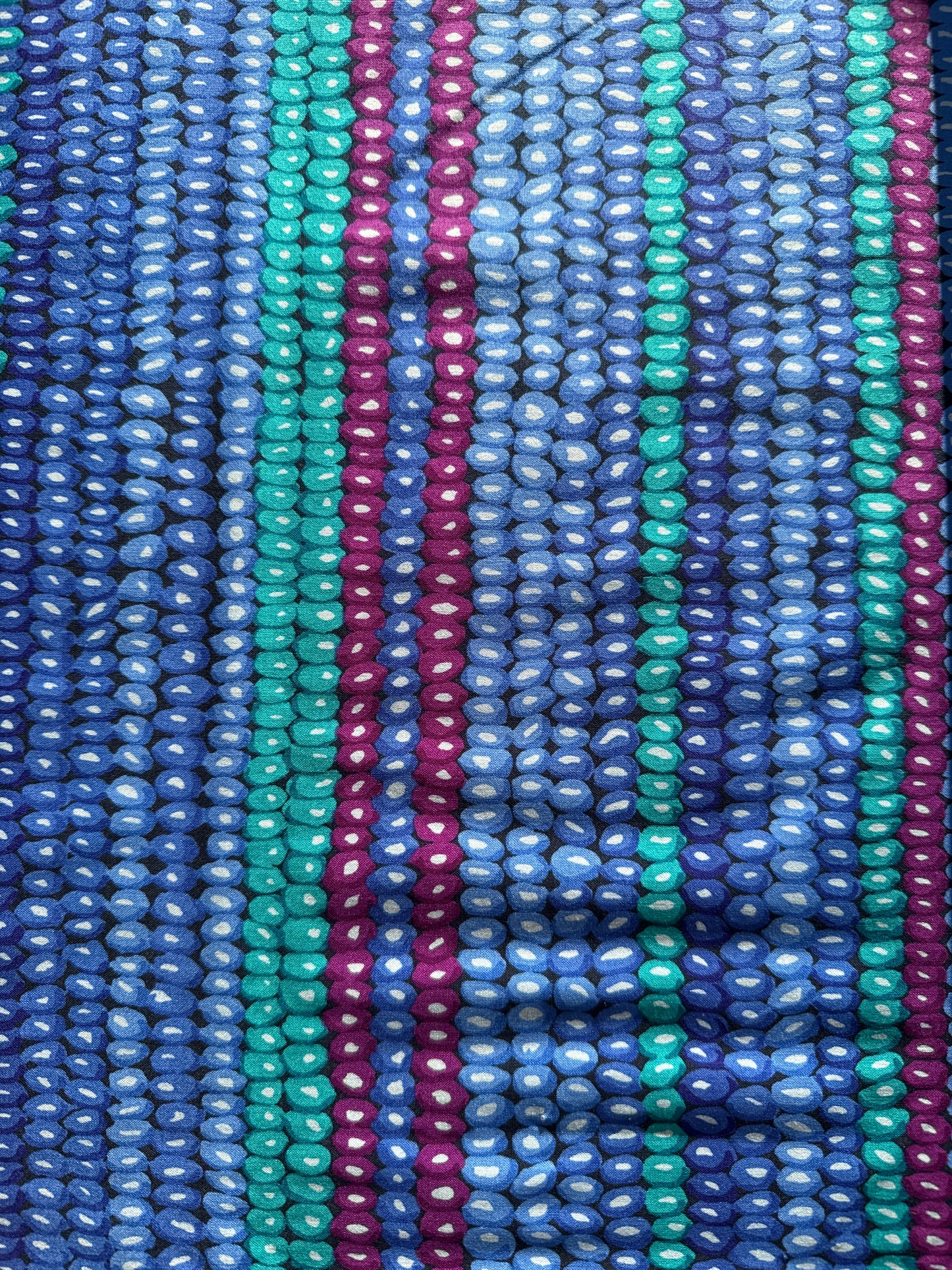 Collective Bead Stripe by Kaffe Fassett for FreeSpirit Fabrics ~ Blue